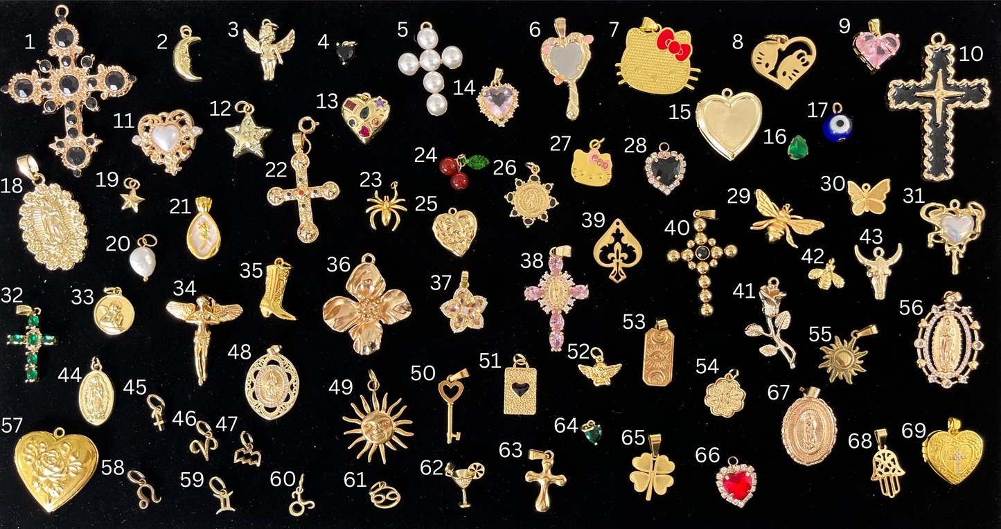 Rawmoans Gold Charms