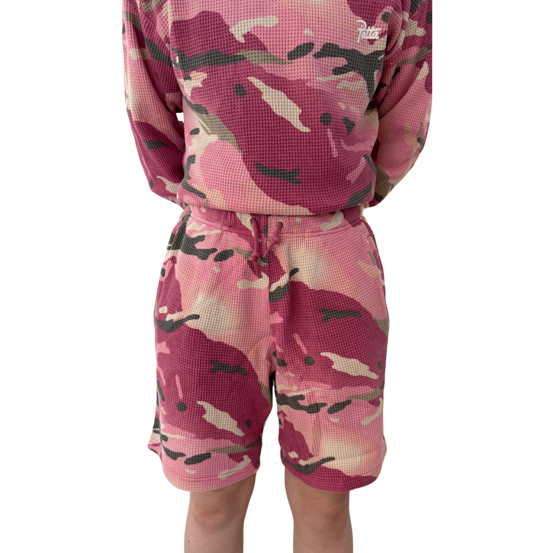 Cactus Flower Camo Waffle Shorts - Cactus Flower