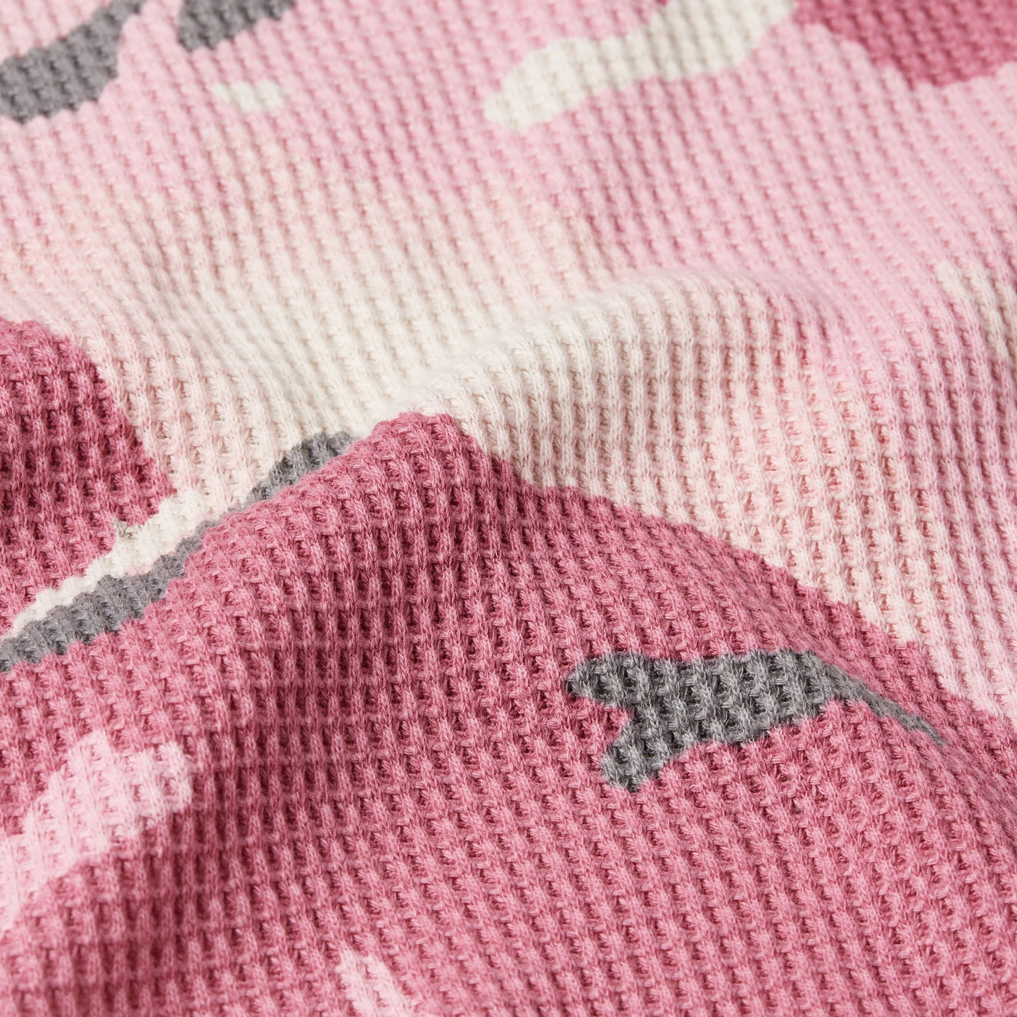 Cactus Flower Camo Waffle Shorts - Cactus Flower