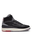 JORDAN 2 RETRO "BLACK CEMENT" (GS) - BLACK/CEMENT GREY/FIRE RED-SAIL