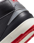 JORDAN 2 RETRO "BLACK CEMENT" (GS) - BLACK/CEMENT GREY/FIRE RED-SAIL