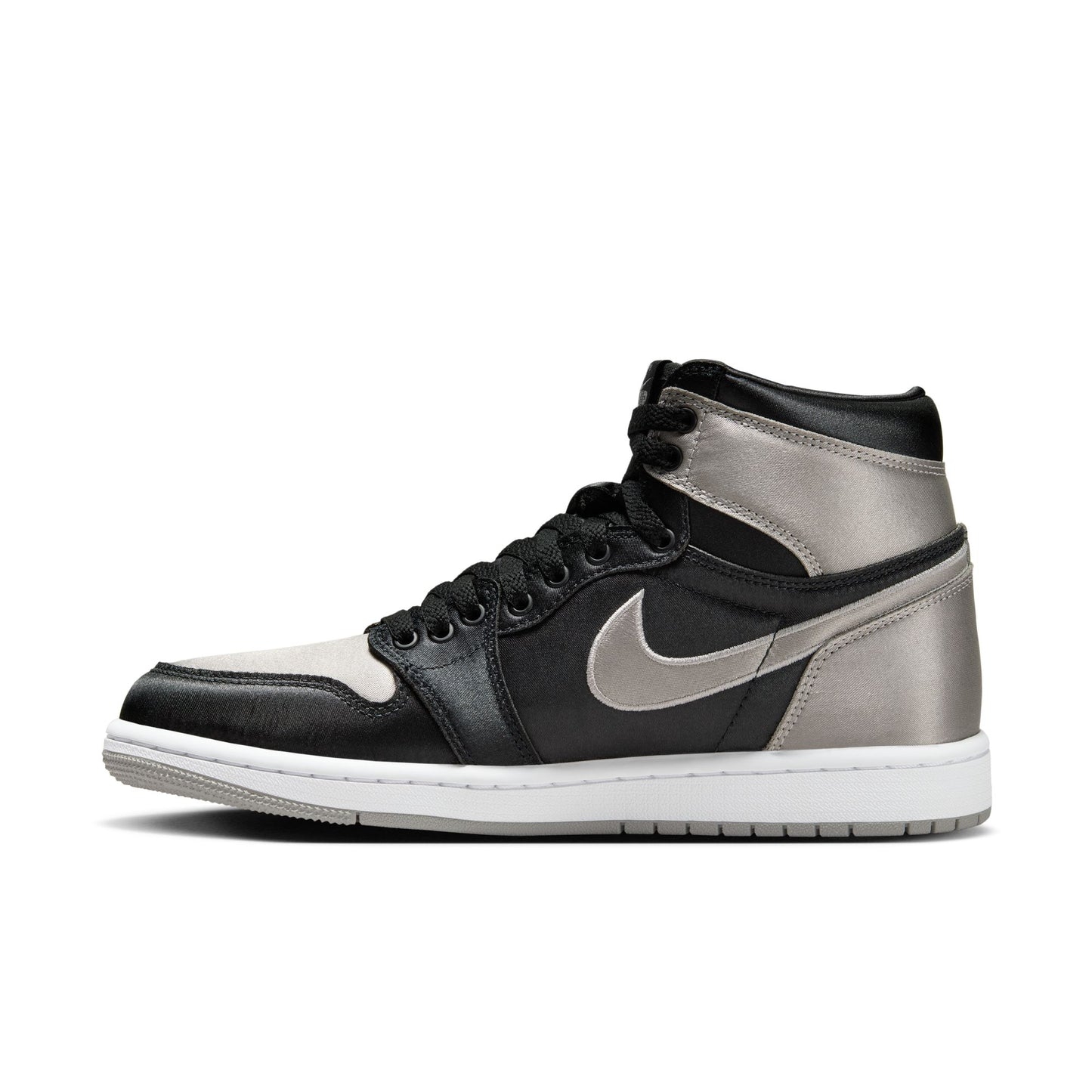 JORDAN 1 RETRO HI OG 'SATIN SHADOW' - BLACK/MEDIUM GREY/WHITE
