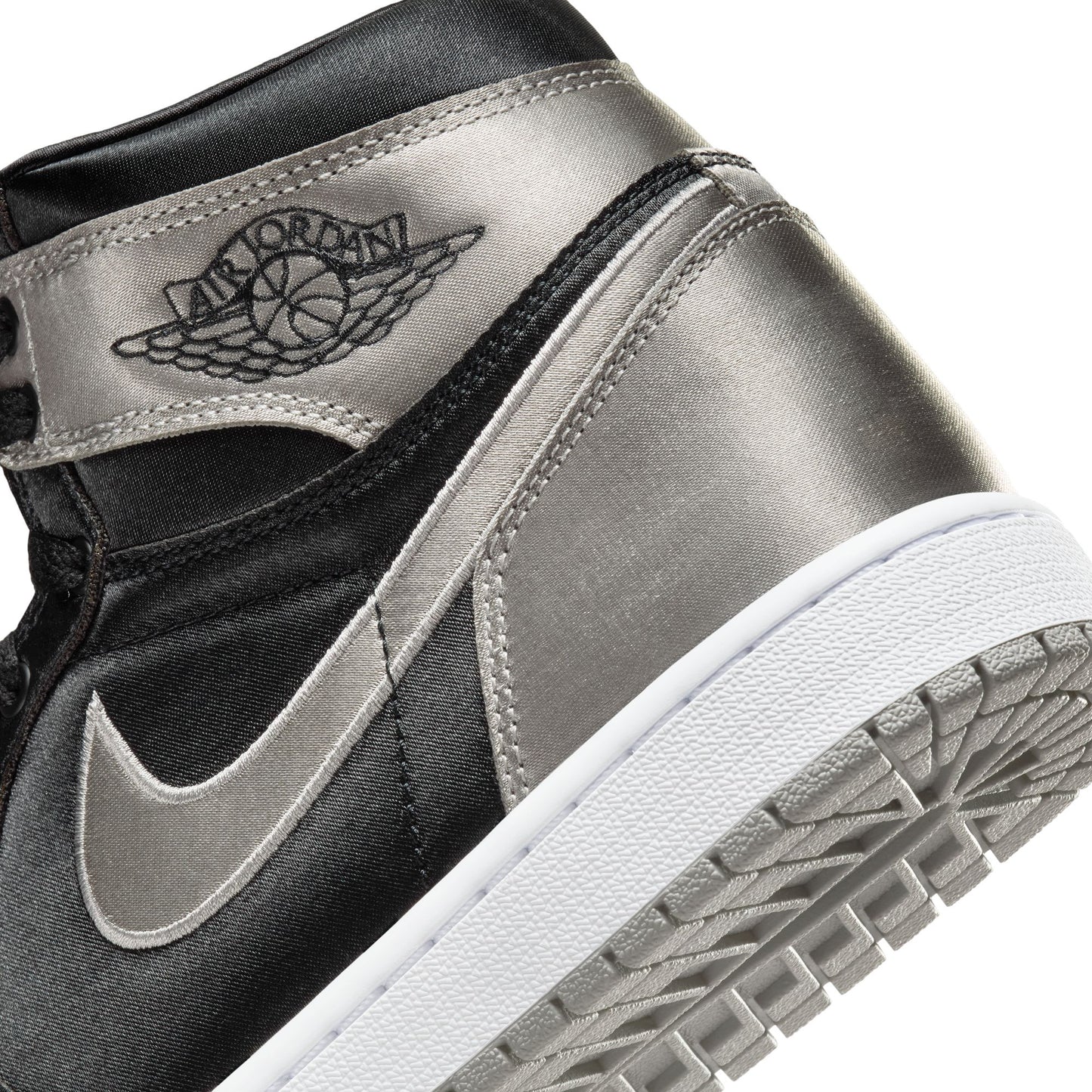 JORDAN 1 RETRO HI OG 'SATIN SHADOW' - BLACK/MEDIUM GREY/WHITE