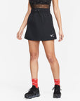 Air High-Waisted Woven Miniskirt - Black/White