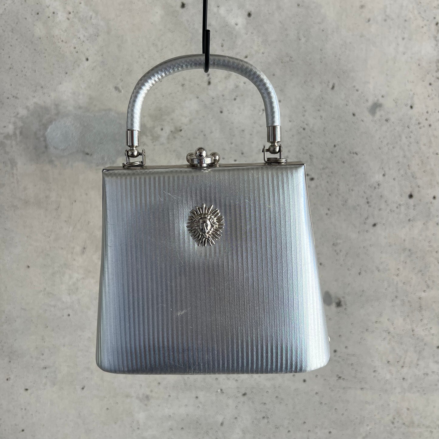 vintage chrome mini purse