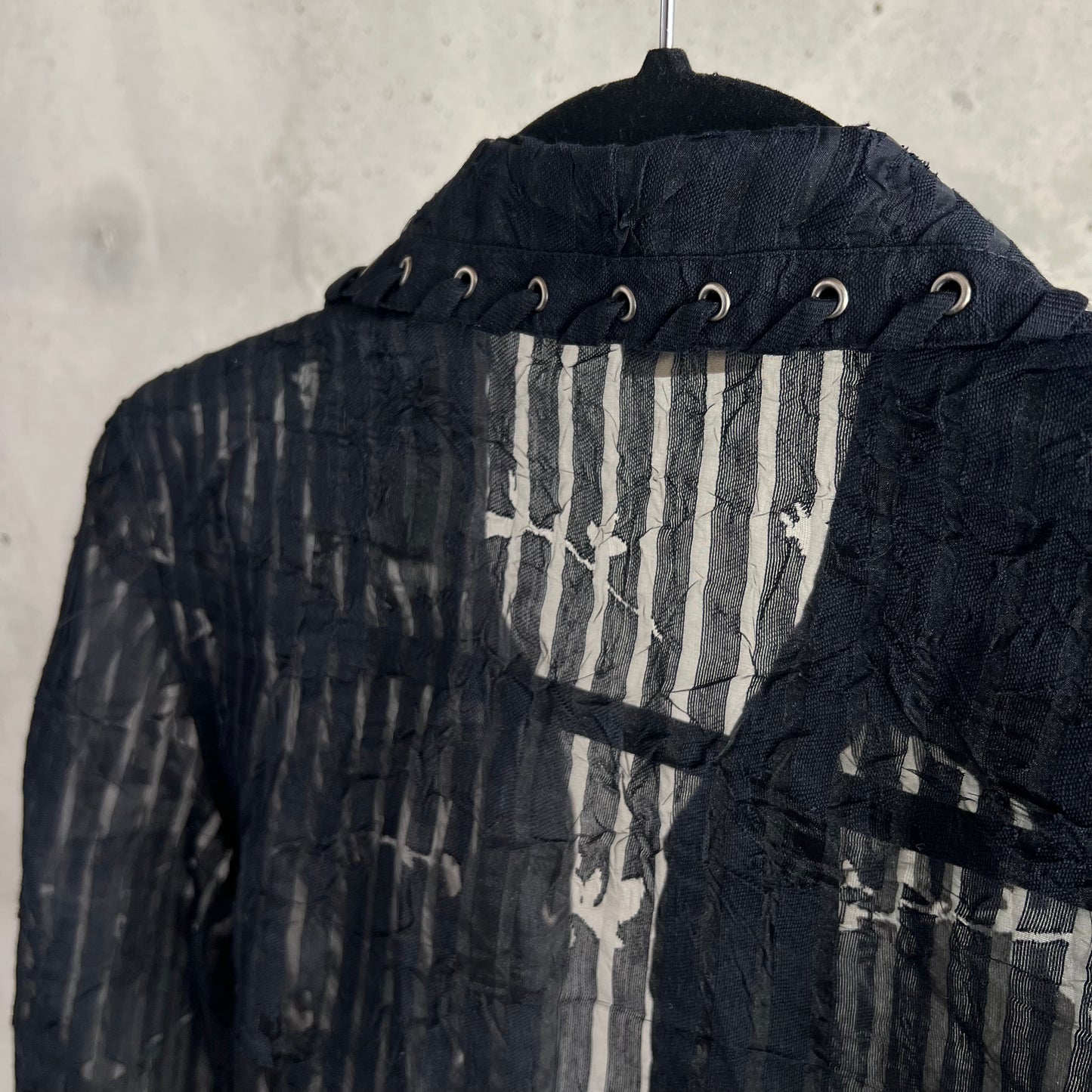 vintage sheer lace up top