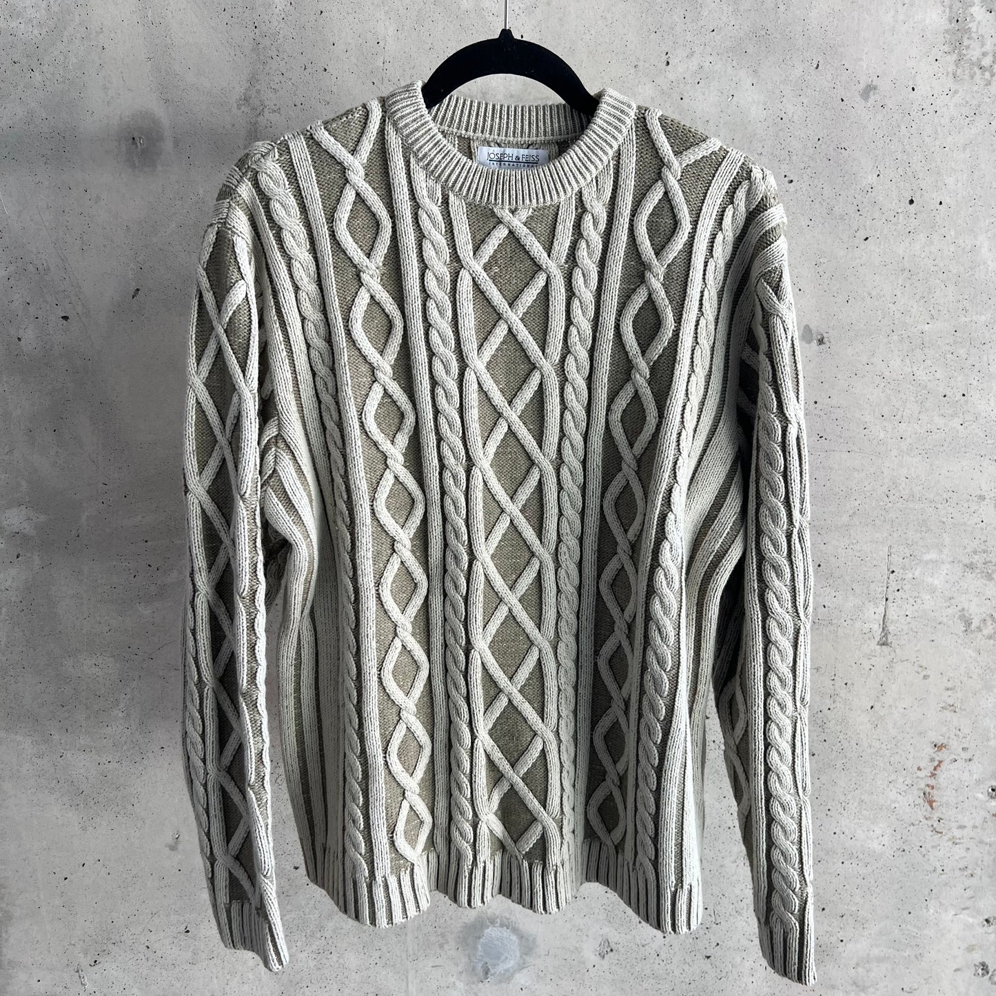 vintage cable knit sweater