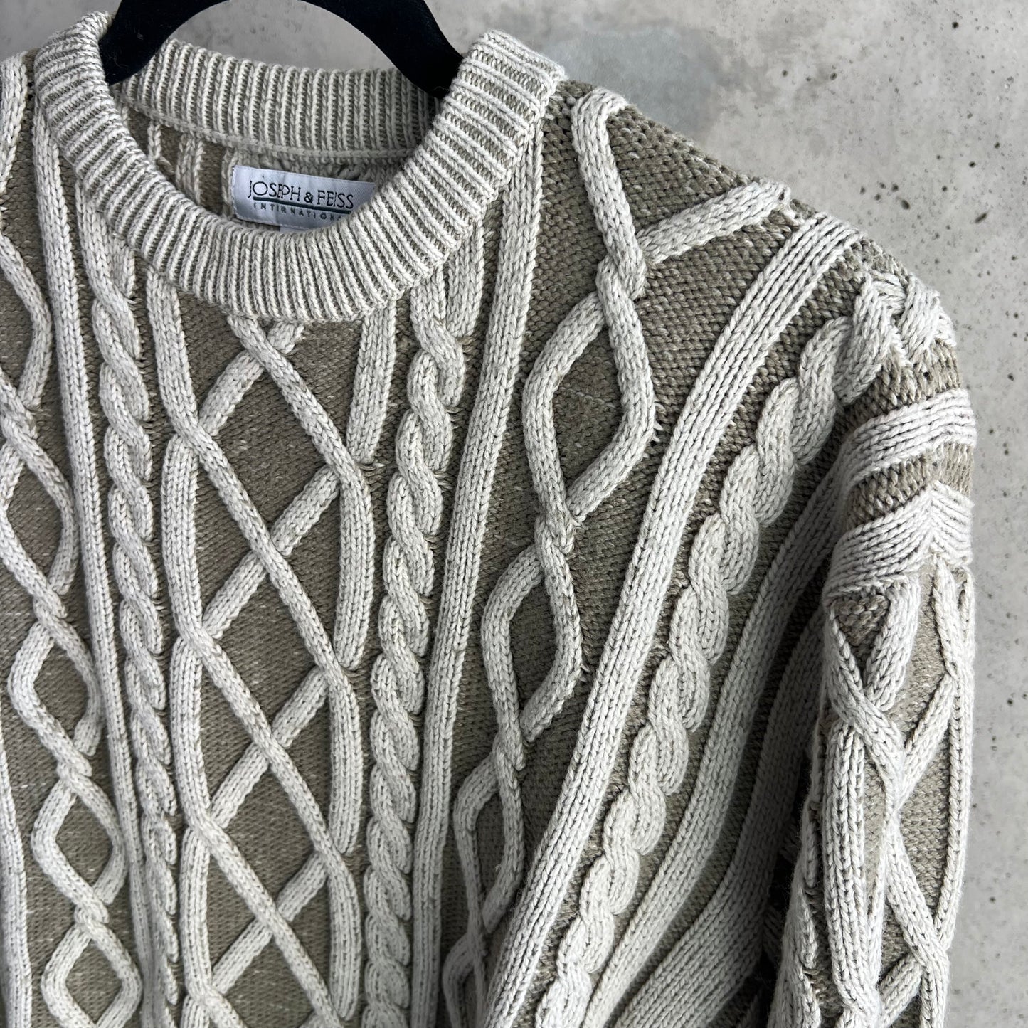 vintage cable knit sweater