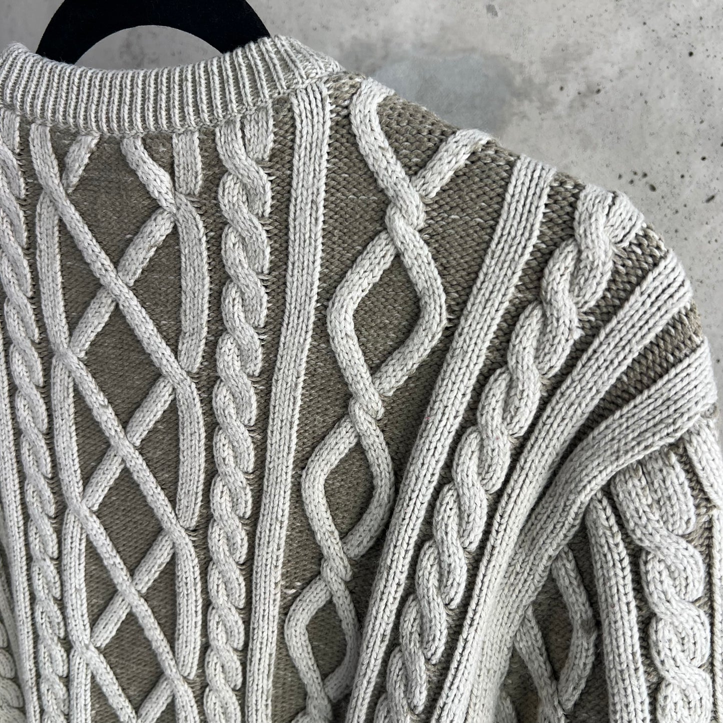 vintage cable knit sweater