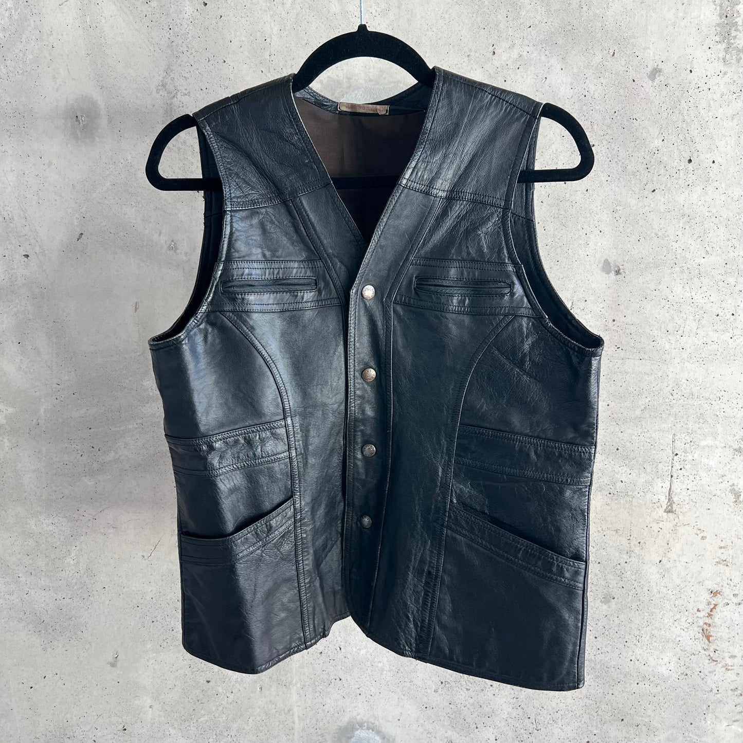 vintage leather vest
