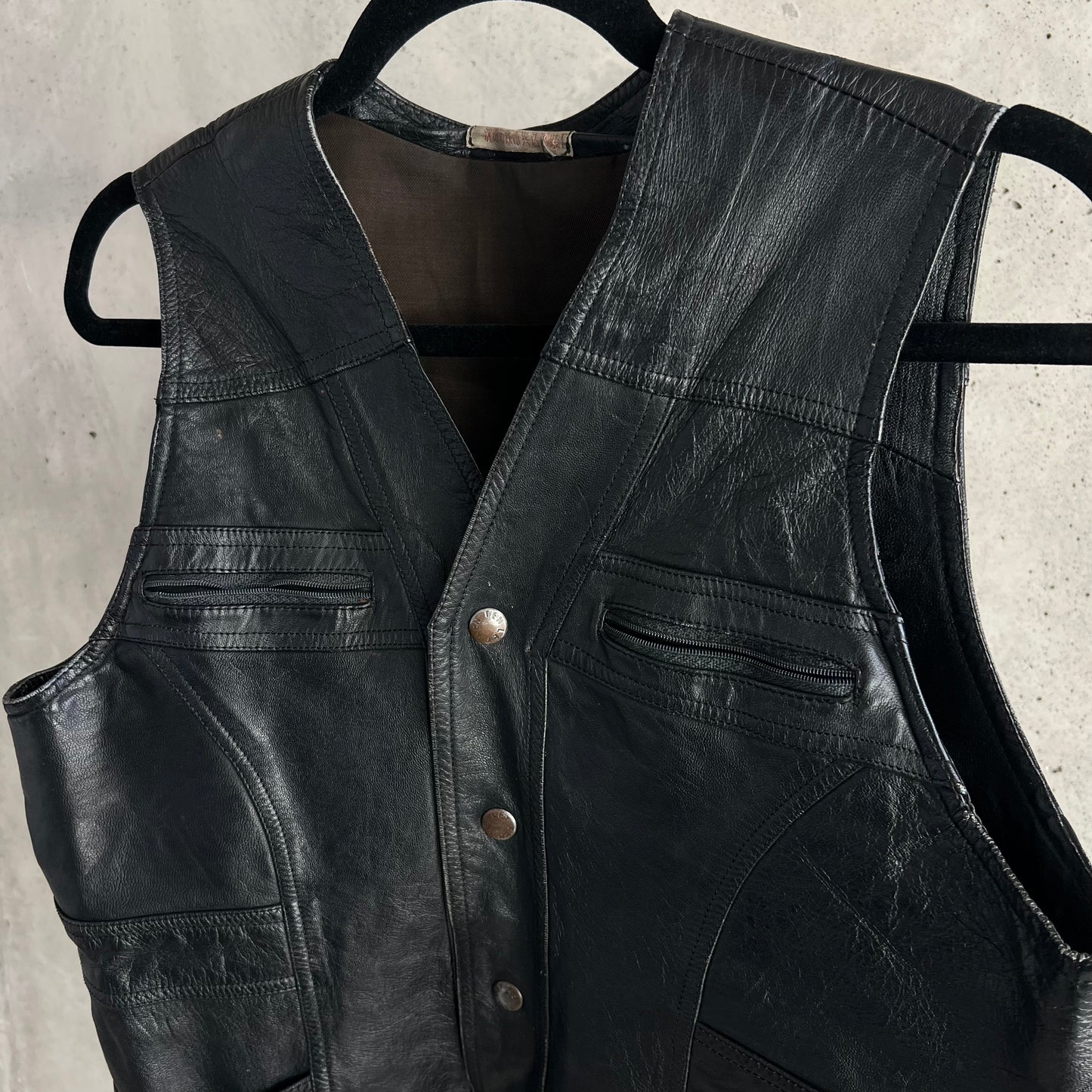vintage leather vest