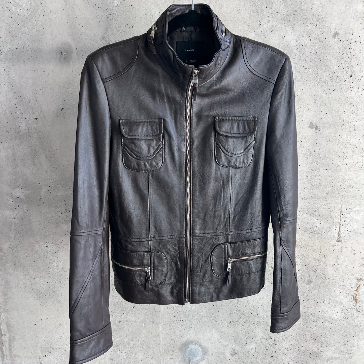 vintage soft leather moto jacket