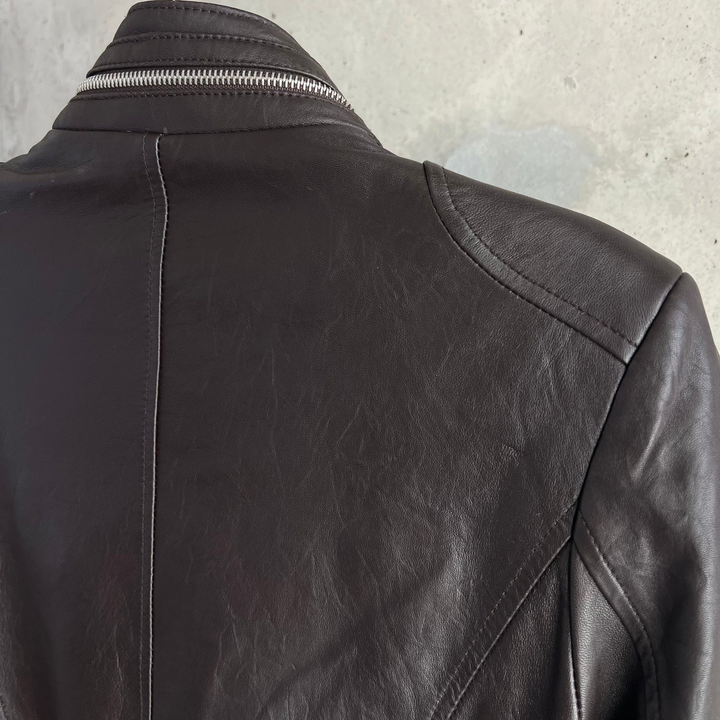 vintage soft leather moto jacket