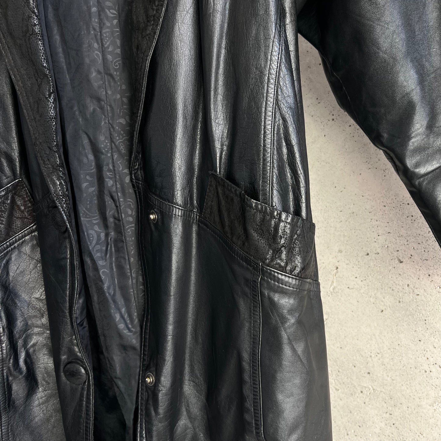 vintage 80s leather trench