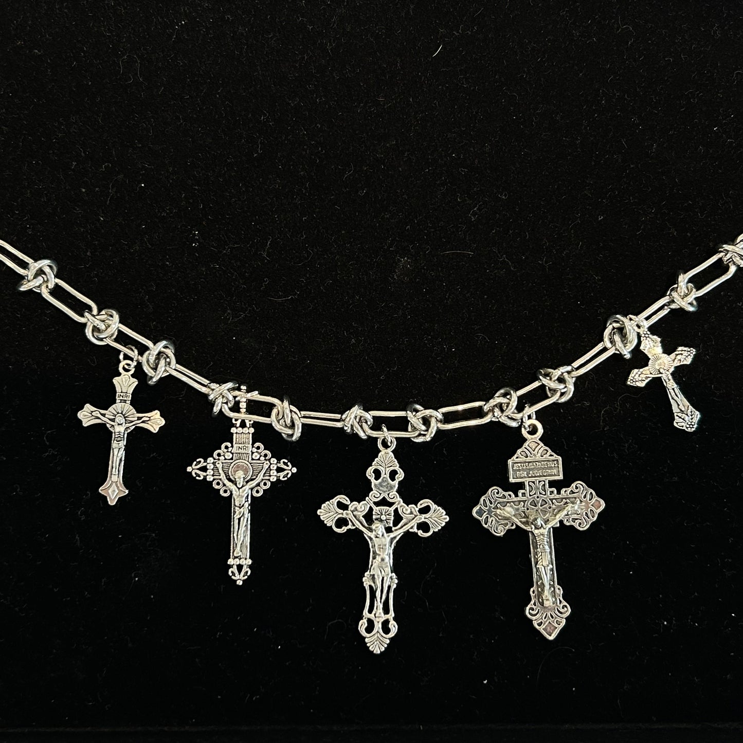 Silver Cross Chain Necklace
