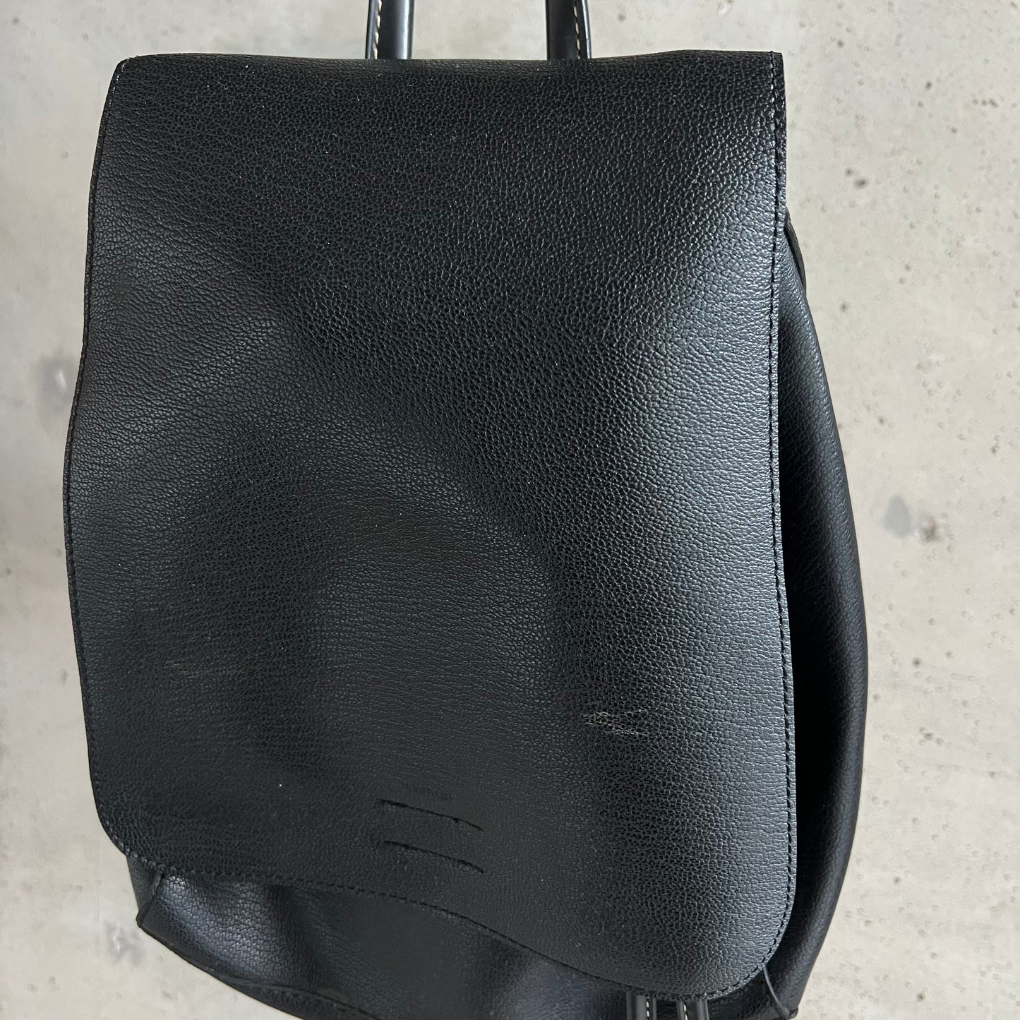 vintage leather backpack