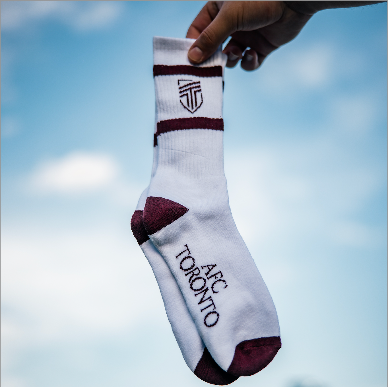 AFC Toronto Socks - Mighty Marron/White