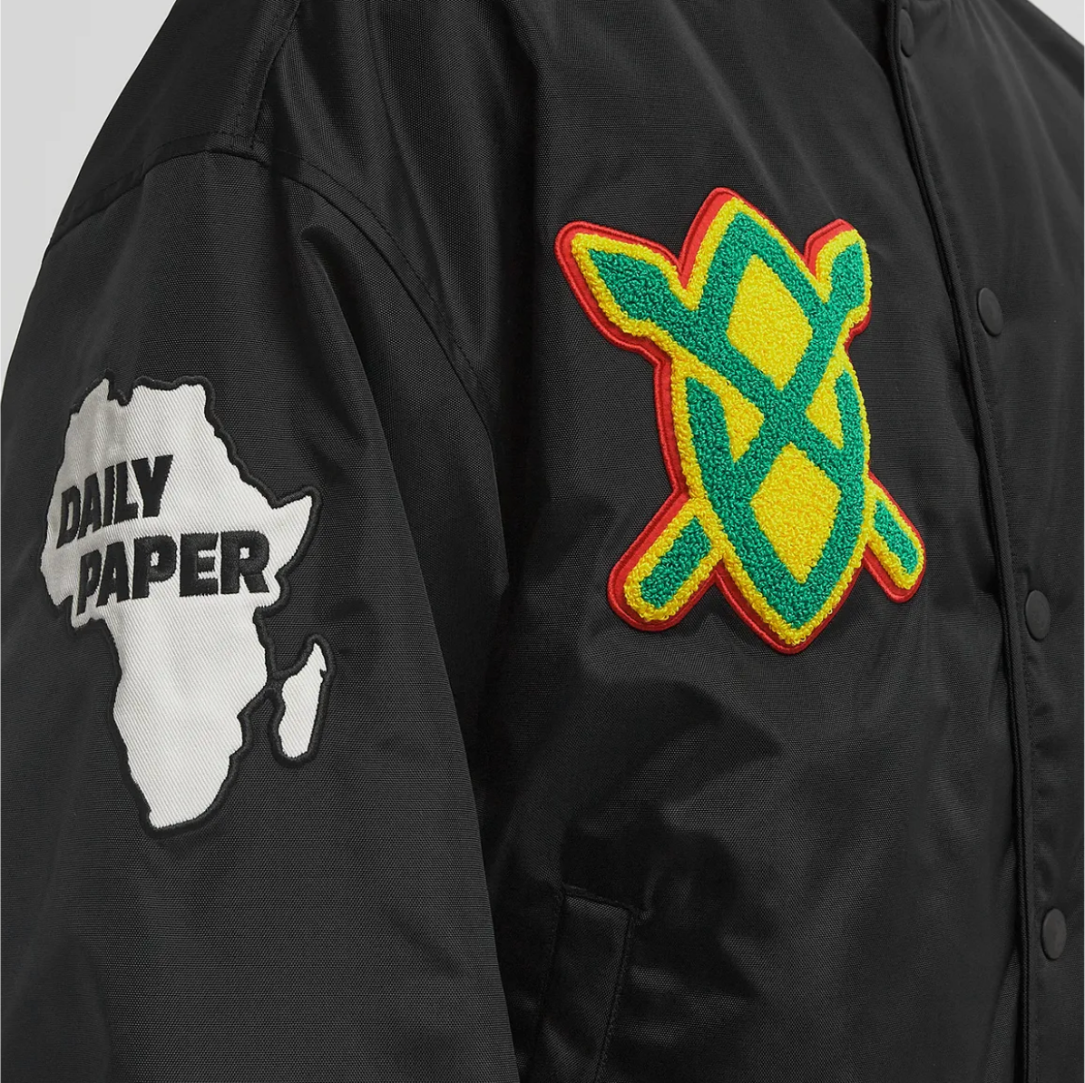 DAILY PAPER X CONVERSE STADIUM JACKET - CONVERSE BLACK