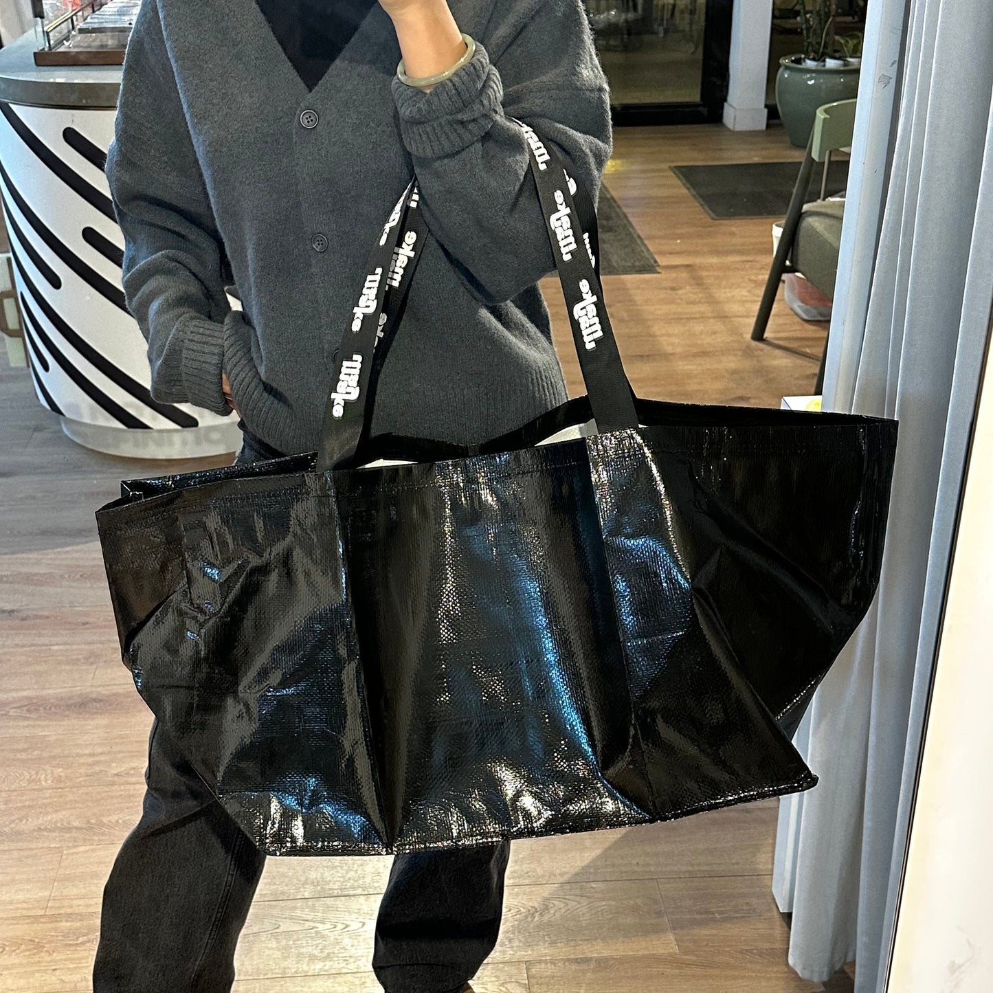 Oversized Grocery Bag - Black