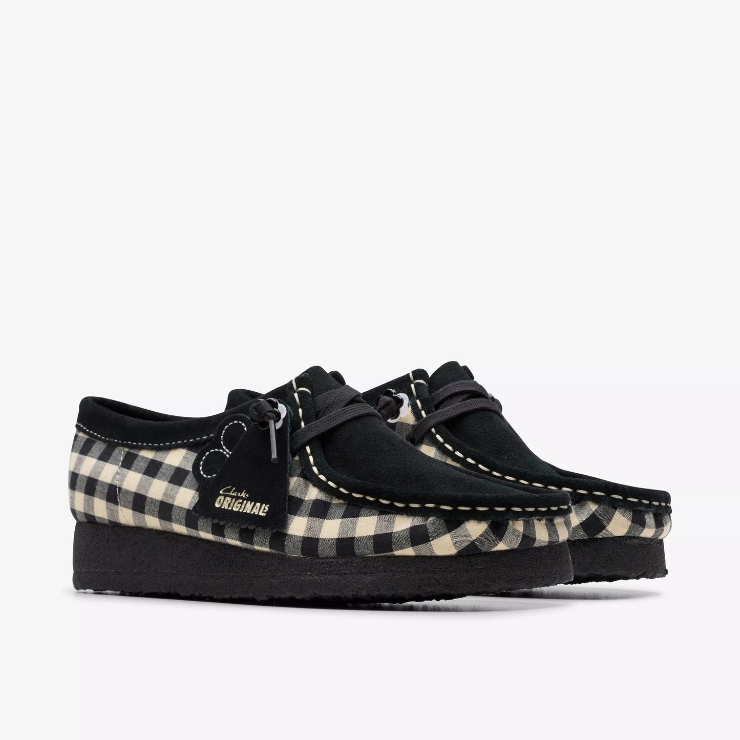 WALLABEE - BLACK/WHITE GINGHAM