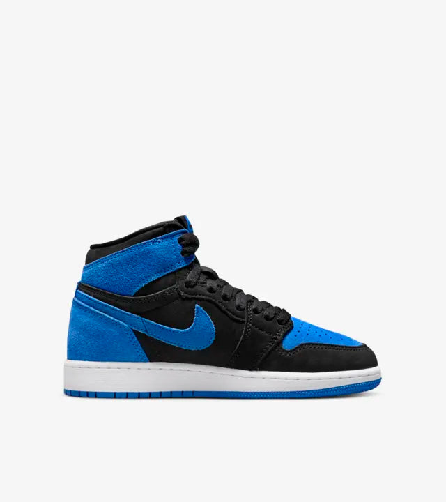 JORDAN 1 HIGH OG &#39;ROYAL REIMAGINED&#39; (GS) - BLACK/ROYAL BLUE/WHITE/ROYAL BLUE