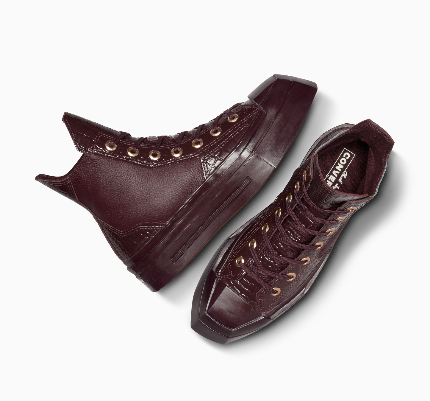 CHUCK 70 DE LUXE SQUARED LEATHER - BLOODSTONE/GOLD/BLACK