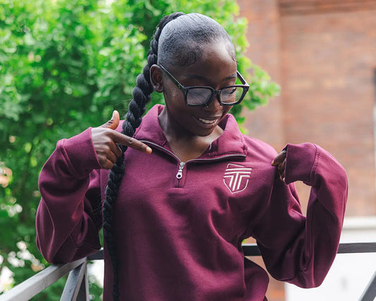 AFC Toronto Unisex Quarter Zip Sweatshirt - Mighty Maroon