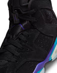 JORDAN 6 RETRO 'AQUA' (GS)- BLACK/BRIGHT CONCORD/AQUATONE