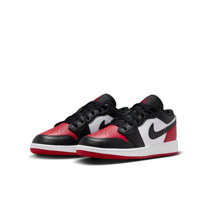 Jordan 1 Low  (GS) 'Bred Toe' - White/Black/Varsity Red/White