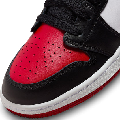 Jordan 1 Low  (GS) 'Bred Toe' - White/Black/Varsity Red/White