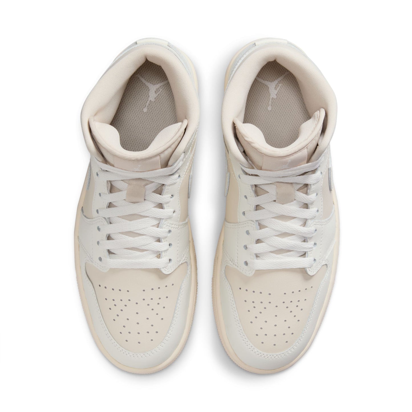 JORDAN 1 MID 'WHITE/LIGHT TAN' - LEGEND LT BROWN/SAIL/MUSLIN