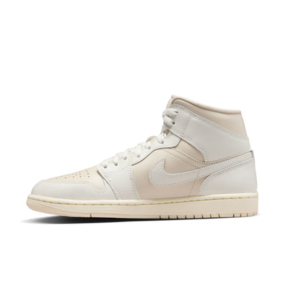 JORDAN 1 MID 'WHITE/LIGHT TAN' - LEGEND LT BROWN/SAIL/MUSLIN