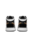 JORDAN 1 MID SE 'BLACK GOLD' (GS) - BLACK/METALLIC GOLD/WHITE