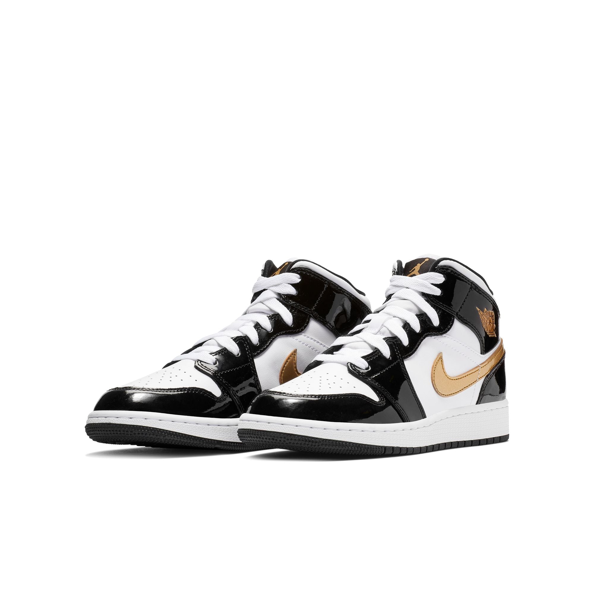 JORDAN 1 MID SE &#39;BLACK GOLD&#39; (GS) - BLACK/METALLIC GOLD/WHITE