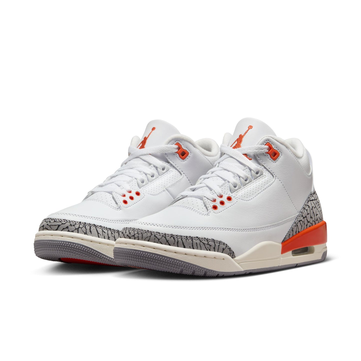 JORDAN 3 RETRO 'GEORGIA PEACH' - WHITE/COSMIC CLAY/SAIL/CEMENT GREY