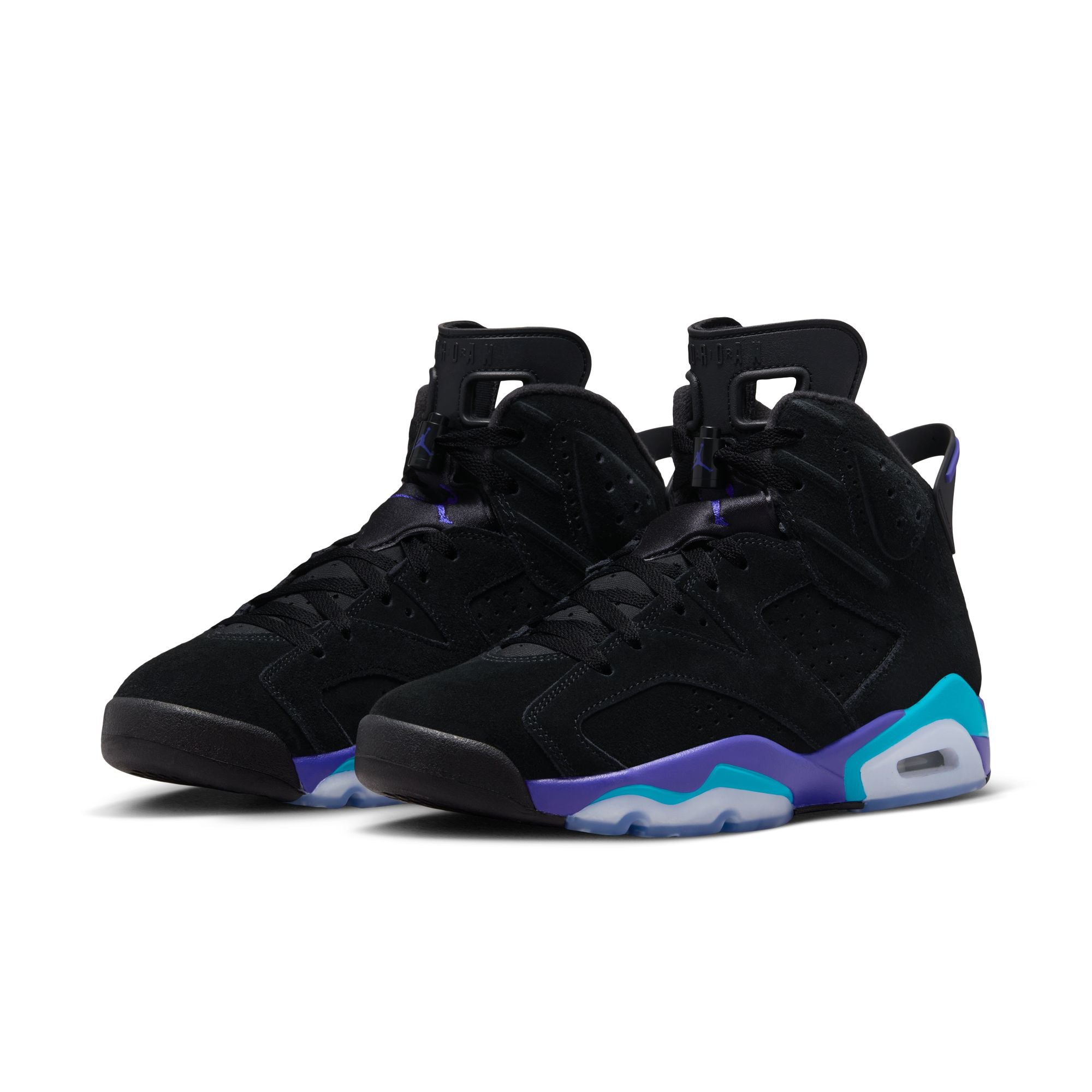 JORDAN 6 RETRO &#39;AQUA&#39; - BLACK/BRIGHT CONCORD/AQUATONE