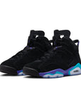 JORDAN 6 RETRO 'AQUA' - BLACK/BRIGHT CONCORD/AQUATONE