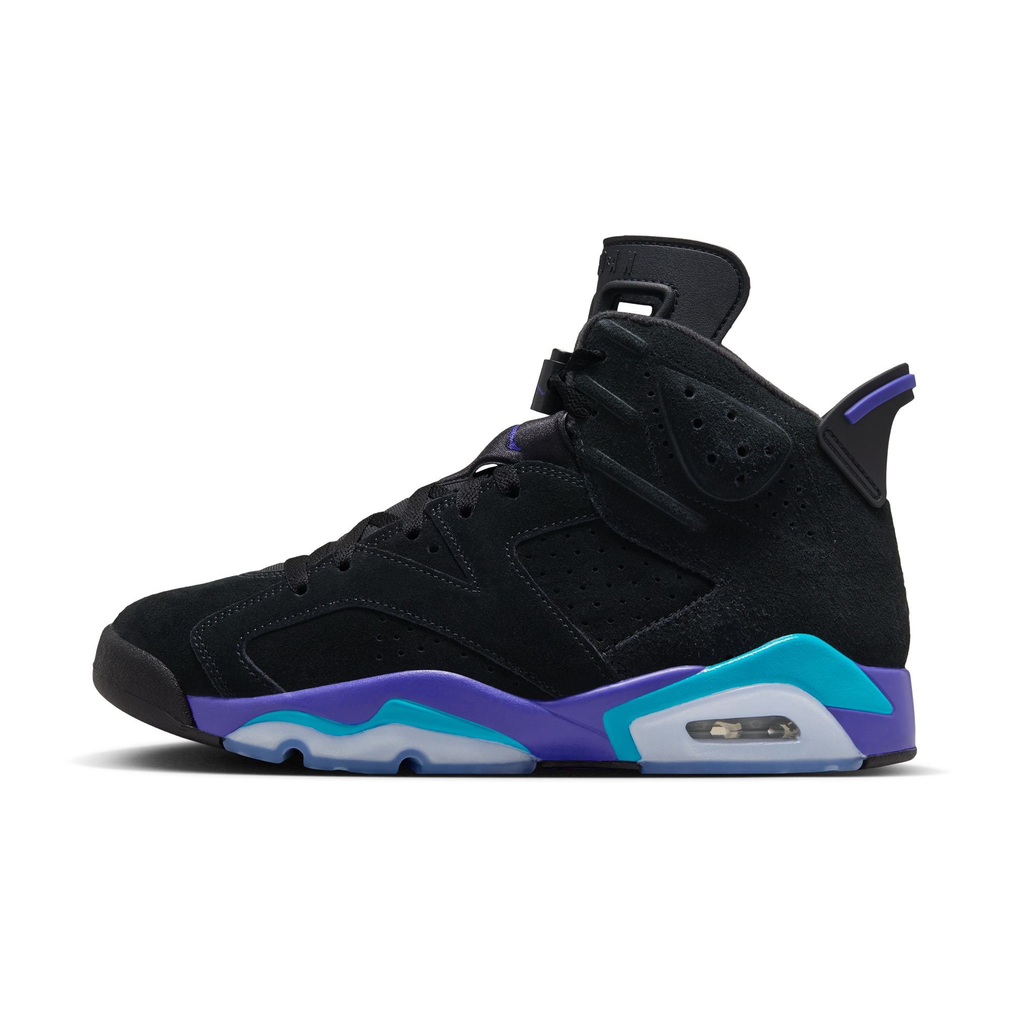 JORDAN 6 RETRO &#39;AQUA&#39; - BLACK/BRIGHT CONCORD/AQUATONE