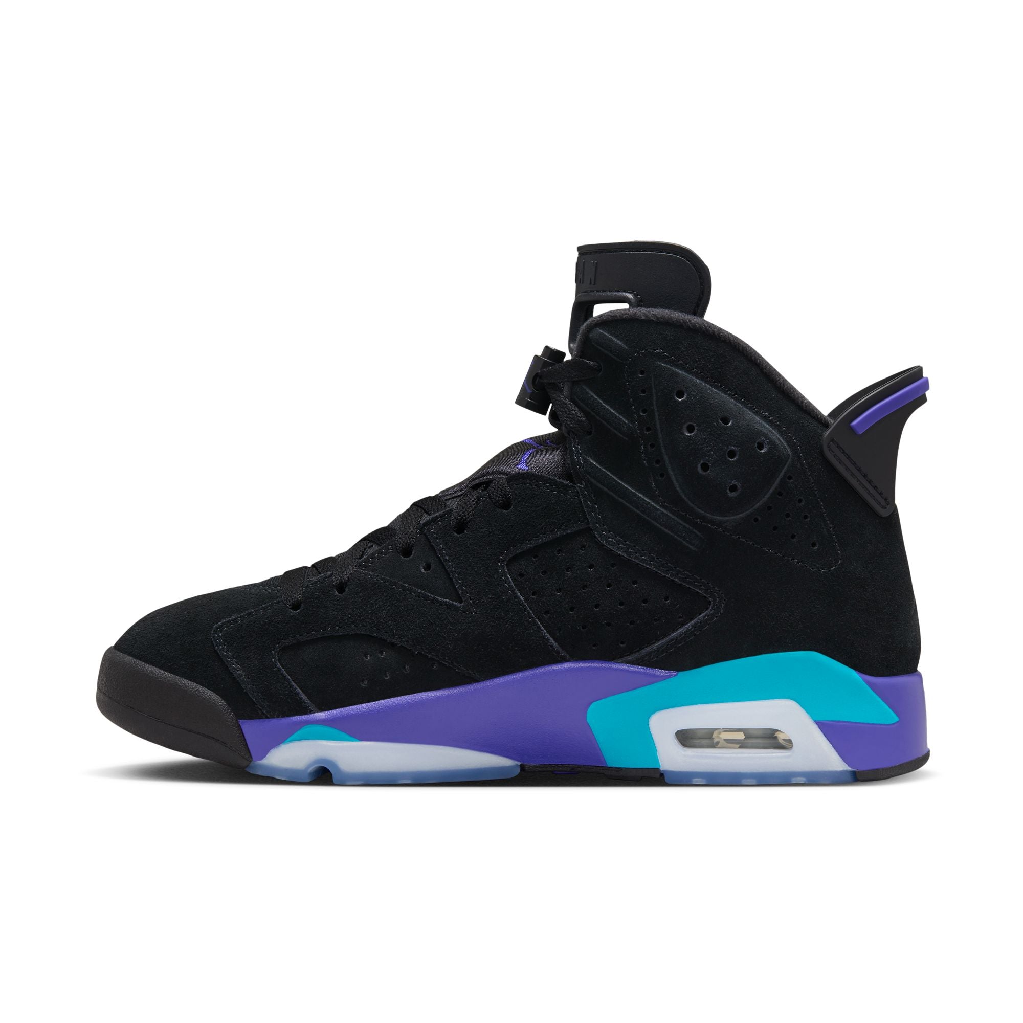 JORDAN 6 RETRO &#39;AQUA&#39; - BLACK/BRIGHT CONCORD/AQUATONE