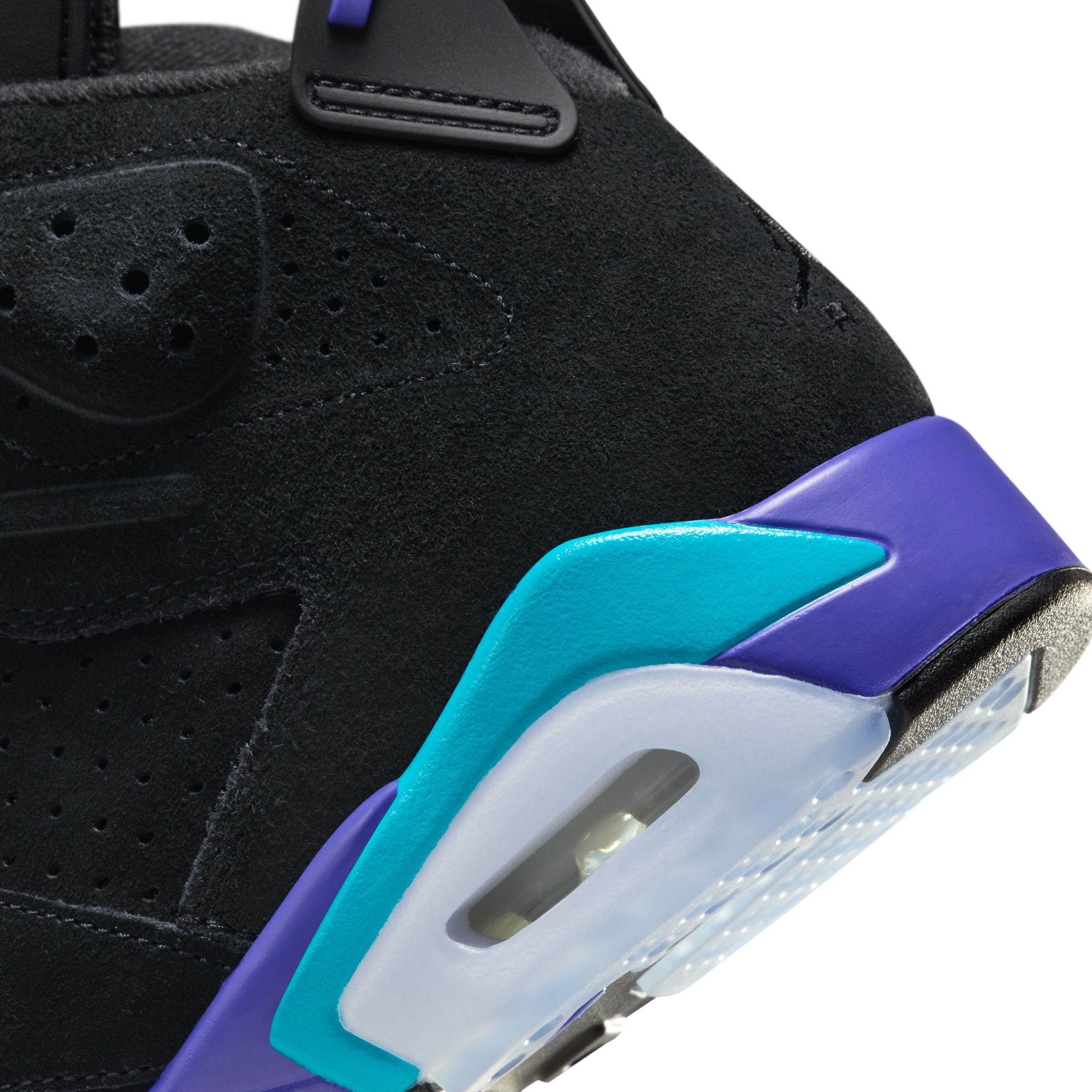 JORDAN 6 RETRO &#39;AQUA&#39; - BLACK/BRIGHT CONCORD/AQUATONE