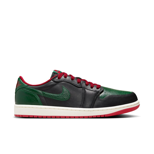 JORDAN 1 LOW OG - BLACK/GORGE GREEN/VARSITY RED/SAIL