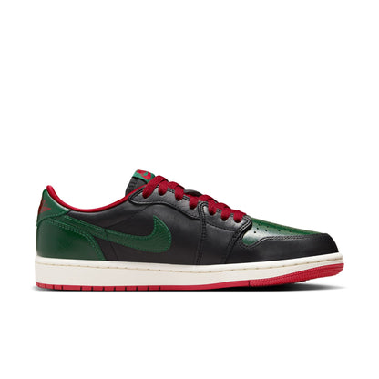 JORDAN 1 LOW OG - BLACK/GORGE GREEN/VARSITY RED/SAIL