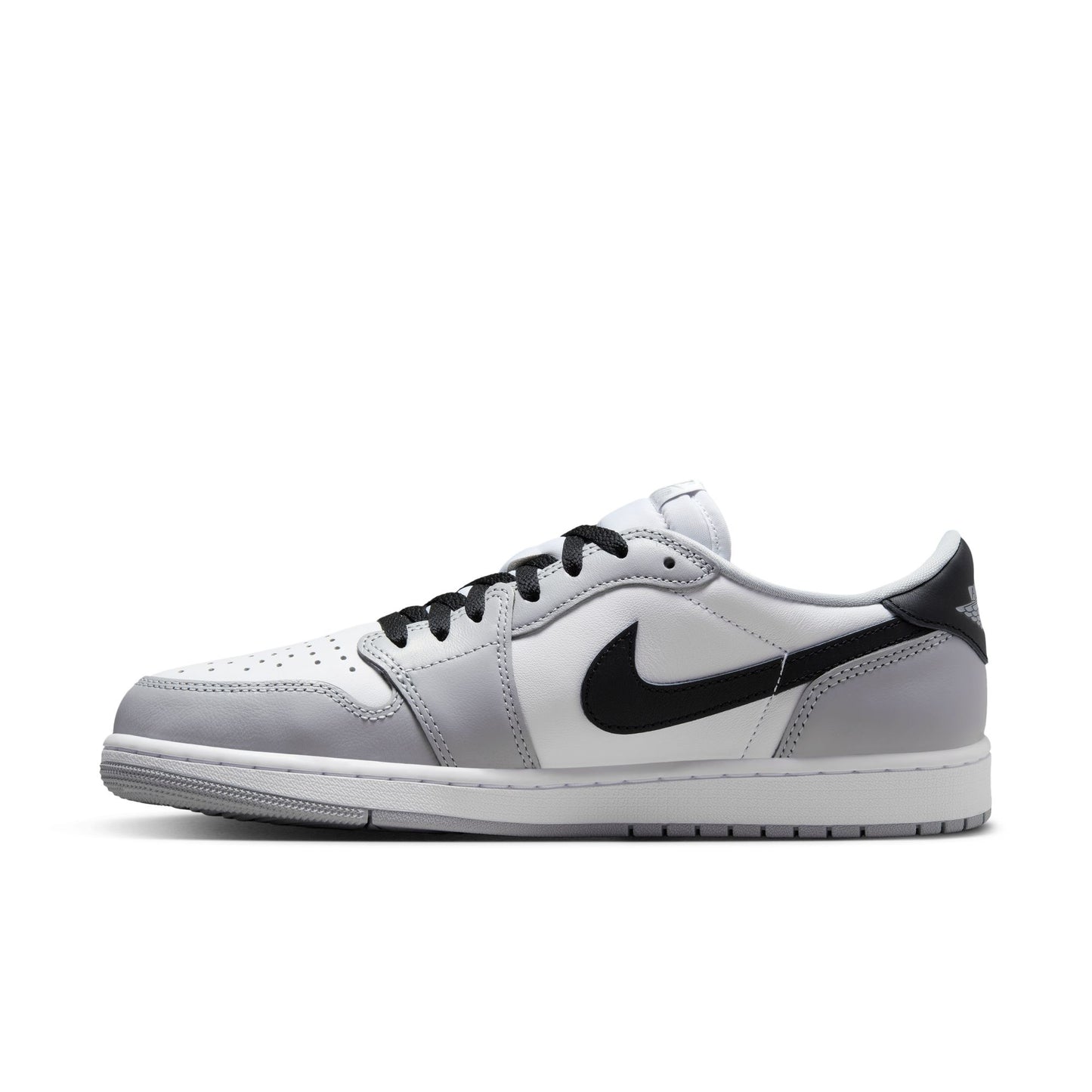 JORDAN 1 LOW OG 'WOLF GREY' - WHITE/BLACK/WOLF GREY