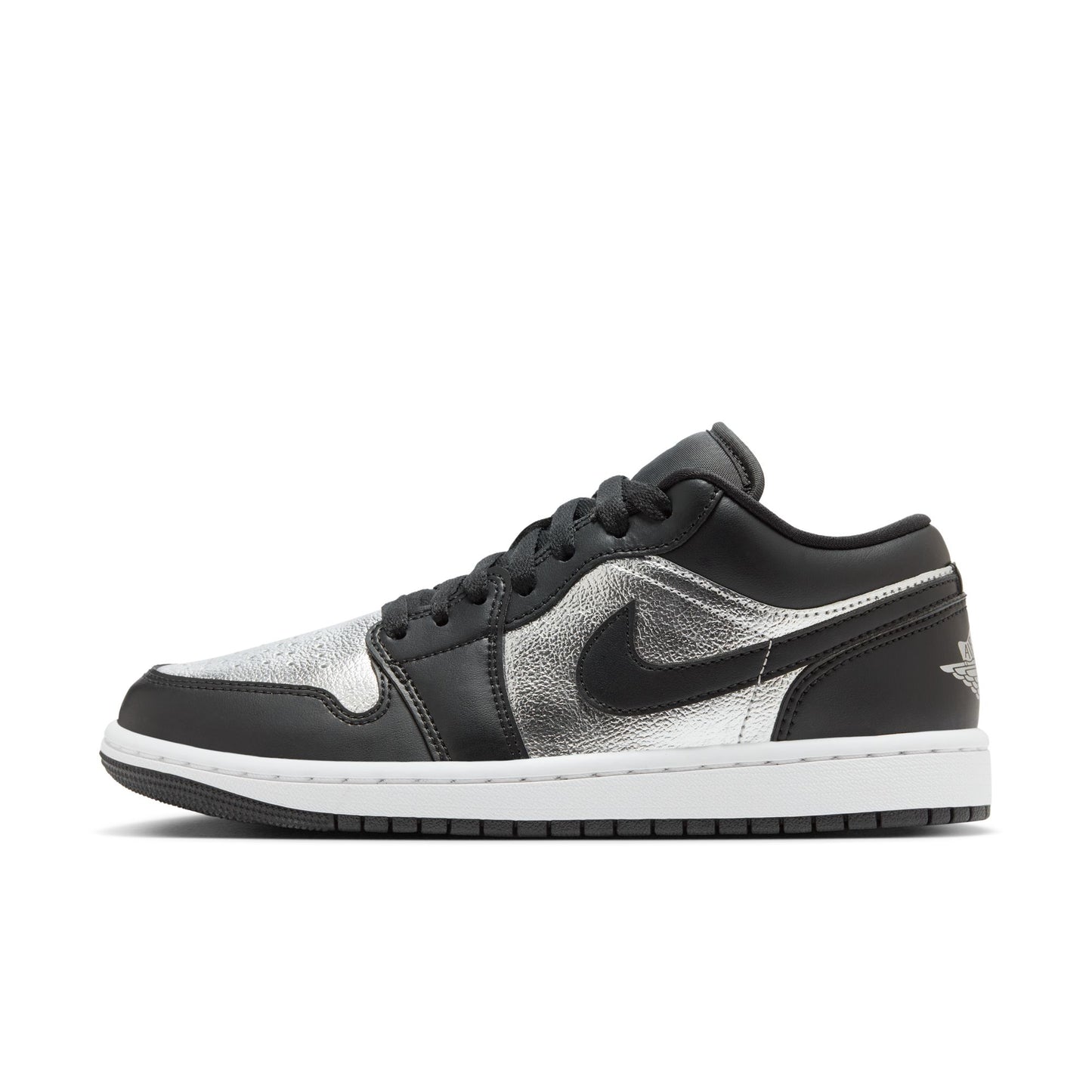 JORDAN 1 LOW SE 'SILVER TOE' - BLACK/METALLIC SILVER/WHITE