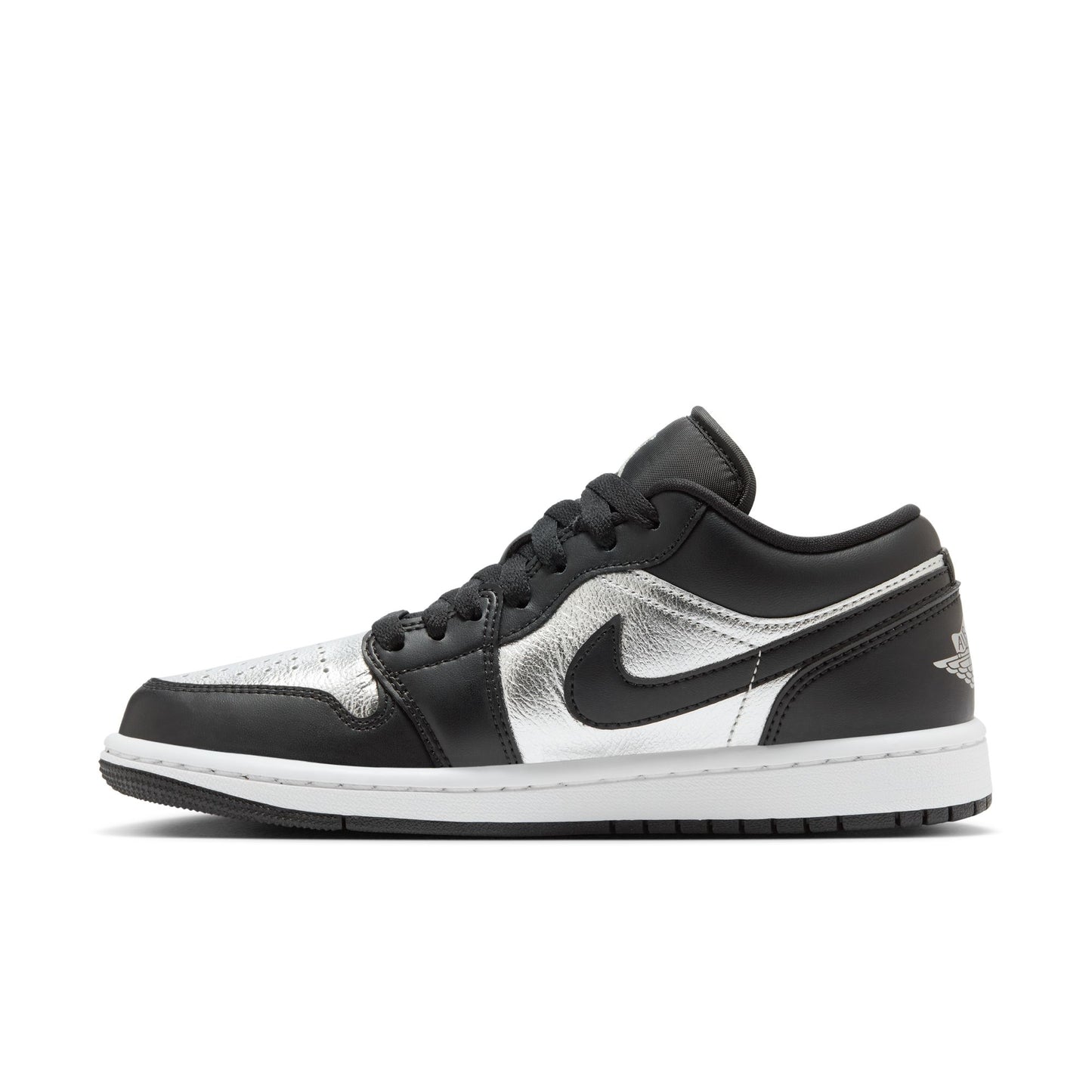 JORDAN 1 LOW SE 'SILVER TOE' - BLACK/METALLIC SILVER/WHITE