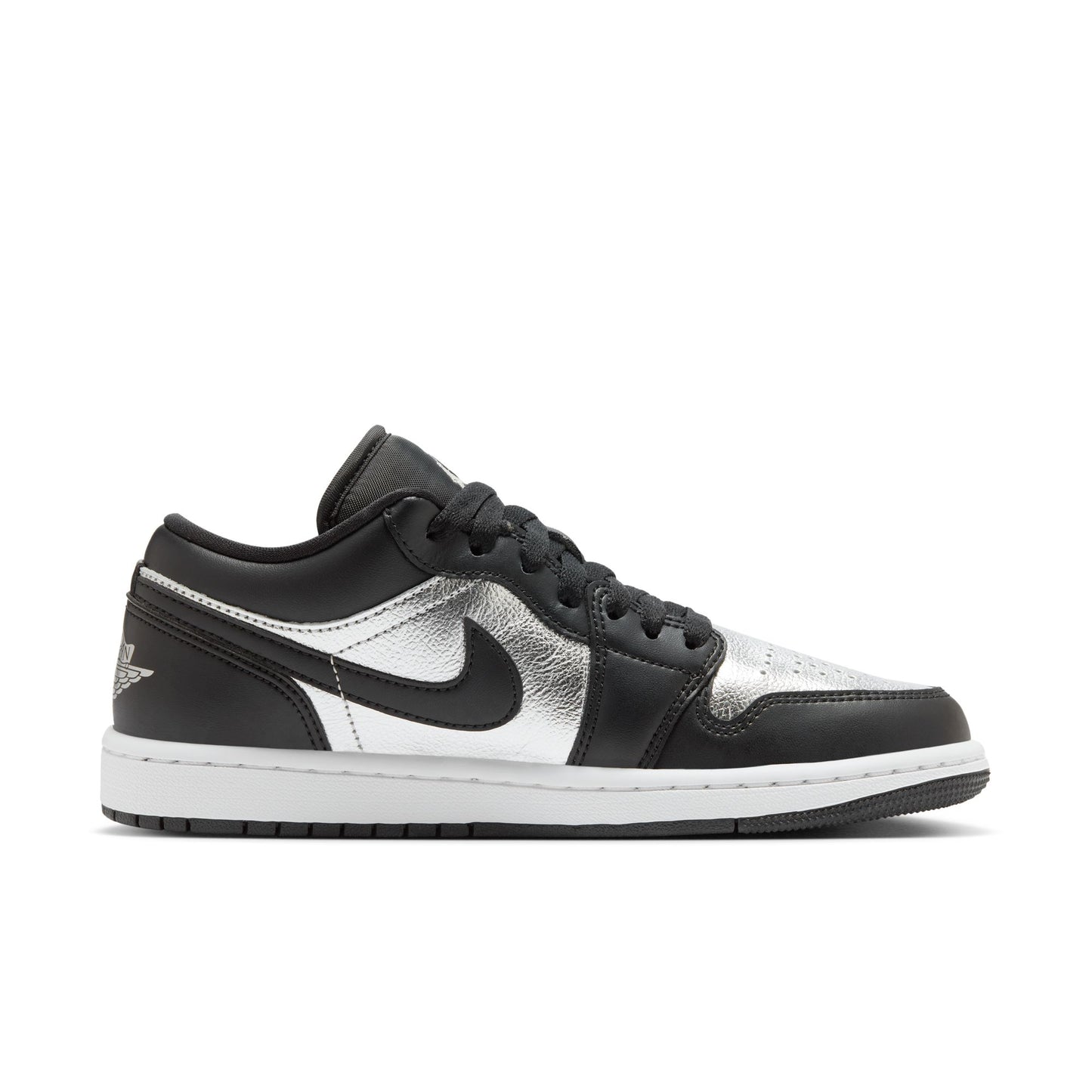 JORDAN 1 LOW SE 'SILVER TOE' - BLACK/METALLIC SILVER/WHITE