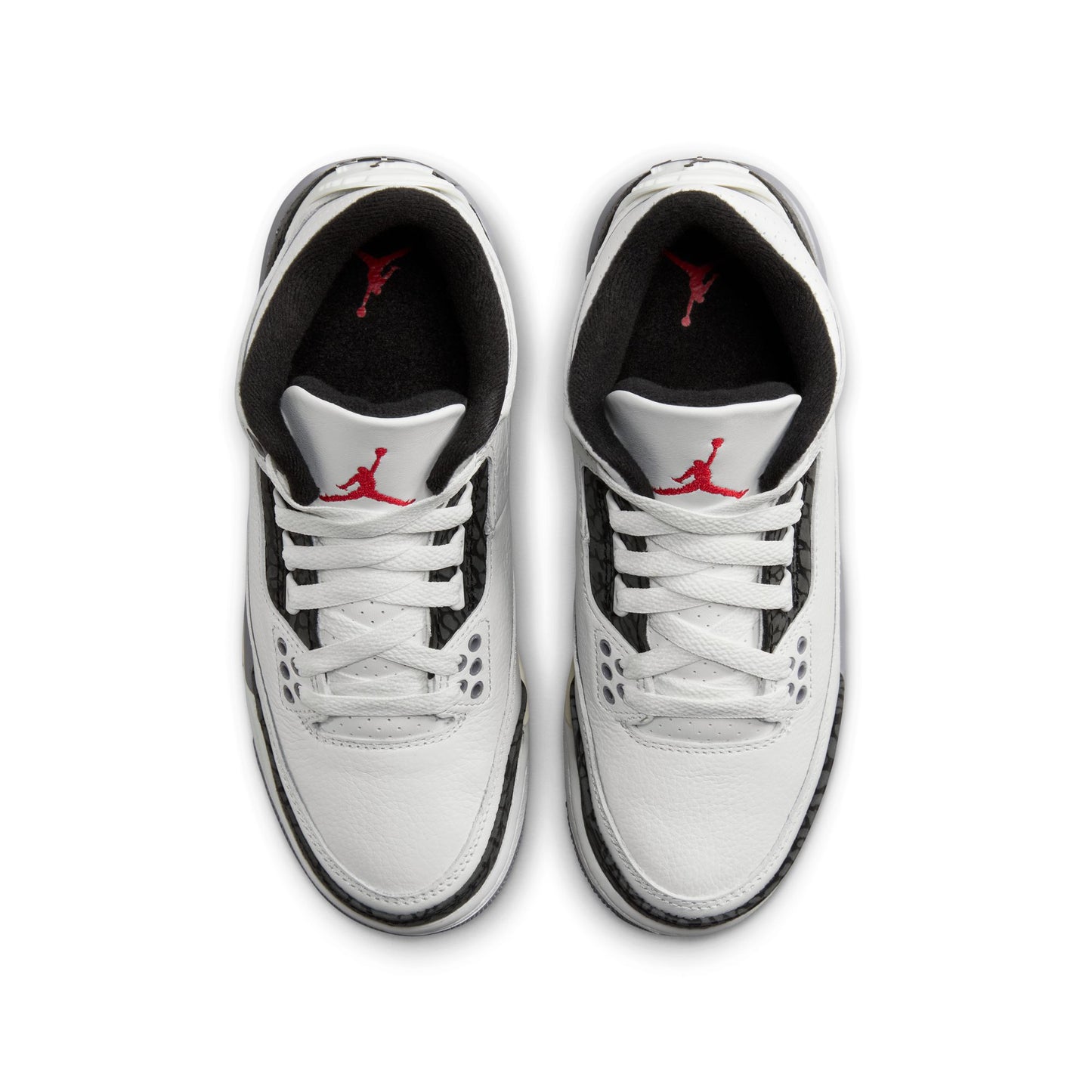 JORDAN 3 RETRO 'CEMENT GREY' (GS) - SUMMIT WHITE/FIRE RED/CEMENT GREY/BLACK