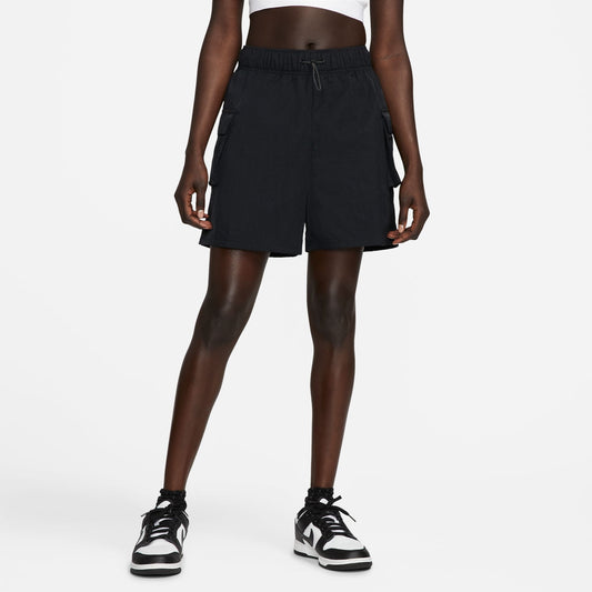 NSW High Rise Woven Shorts -BLACK/WHITE