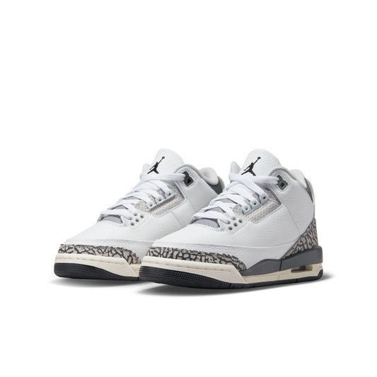 Jordan 3 Retro (GS) - 'Hide N' Sneak' - White/Black/Iron/Light Ash Grey