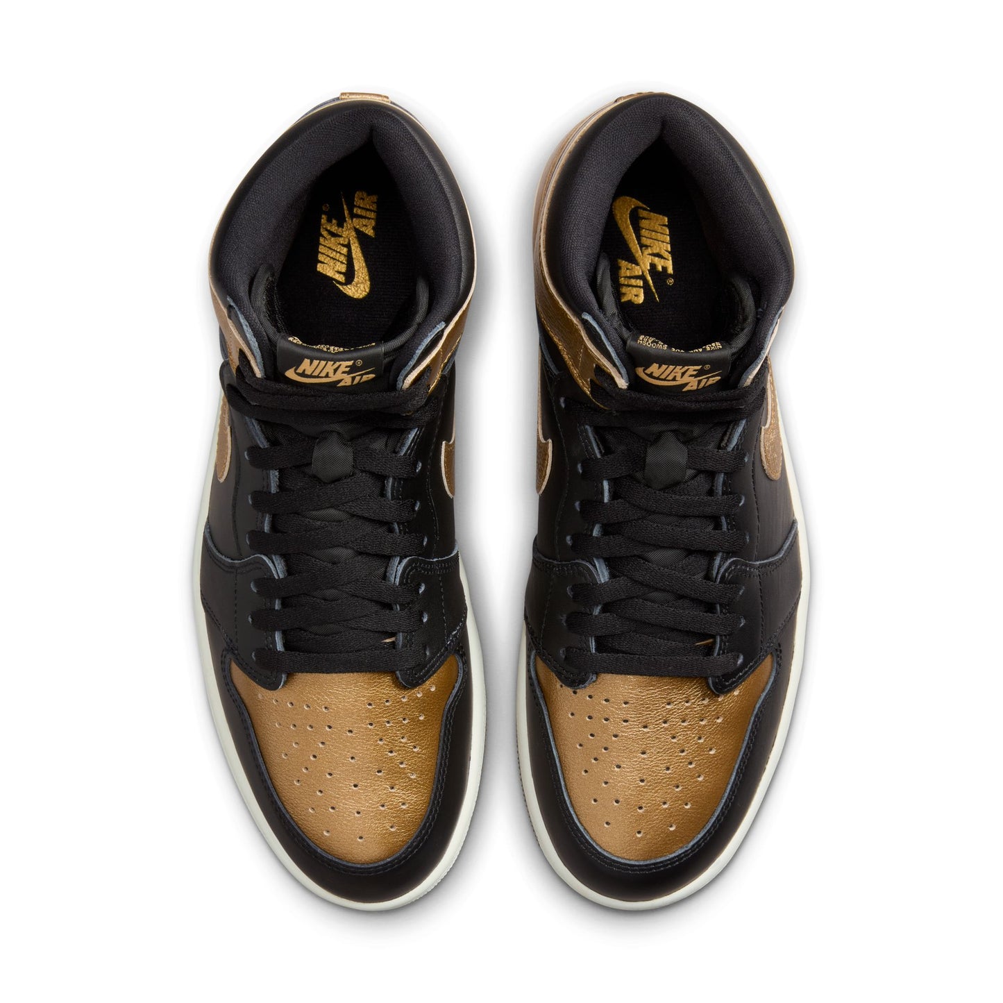 JORDAN 1 RETRO HIGH OG 'BLACK AND GOLD' - BLACK/METALLIC GOLD/SAIL